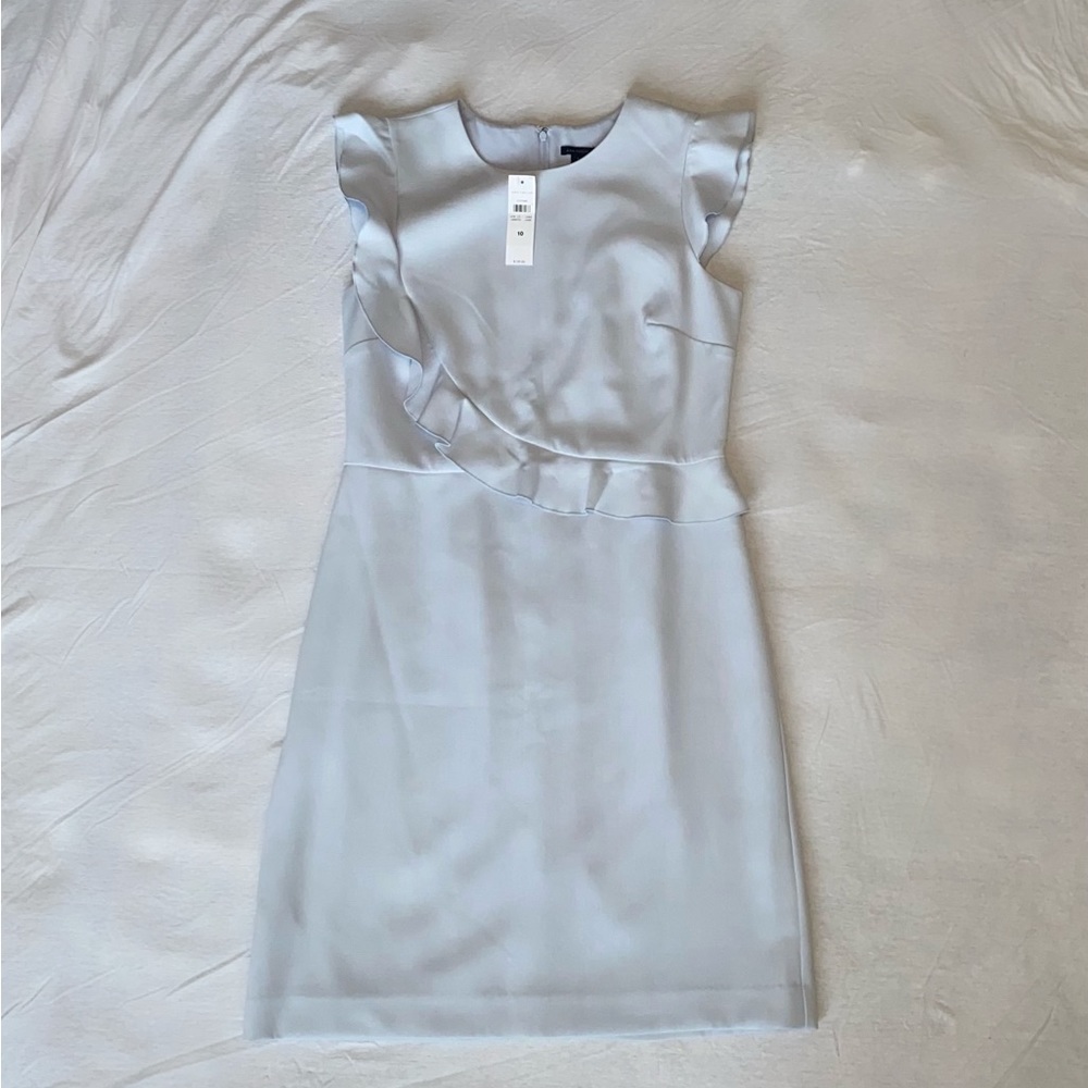 Ann Taylor Ruffle Flutter Sleeve Sheath Dress